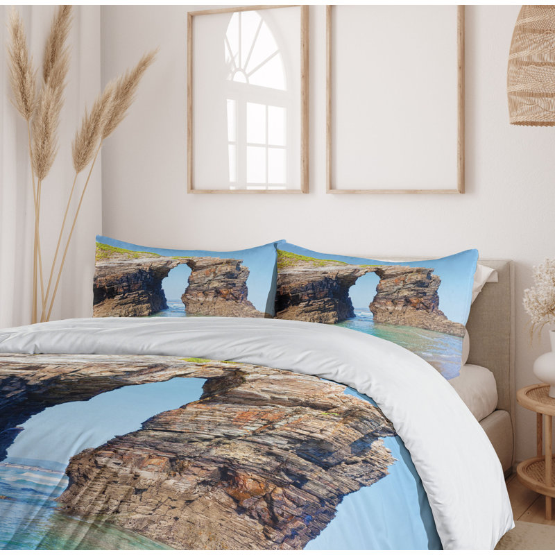 Coastal Polyester Duvet Cover, King Duvet Cover + 2 Shams