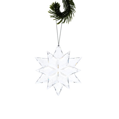 Ornement transparent flocon de neige (paquet de 4)