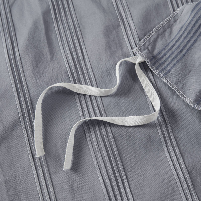 Ensembles de literie simple / simple TG gris durable, conception rayée moderne pour toutes les chambres
