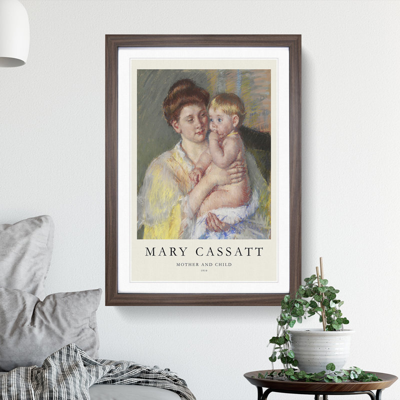 Mother and Child Vol.4 Print by Mary Cassatt - Picture Frame Painting, 36cm H x 27cm W x 2cm D