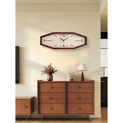 Horloge murale rétro en bois, horloge murale carrée 18 po