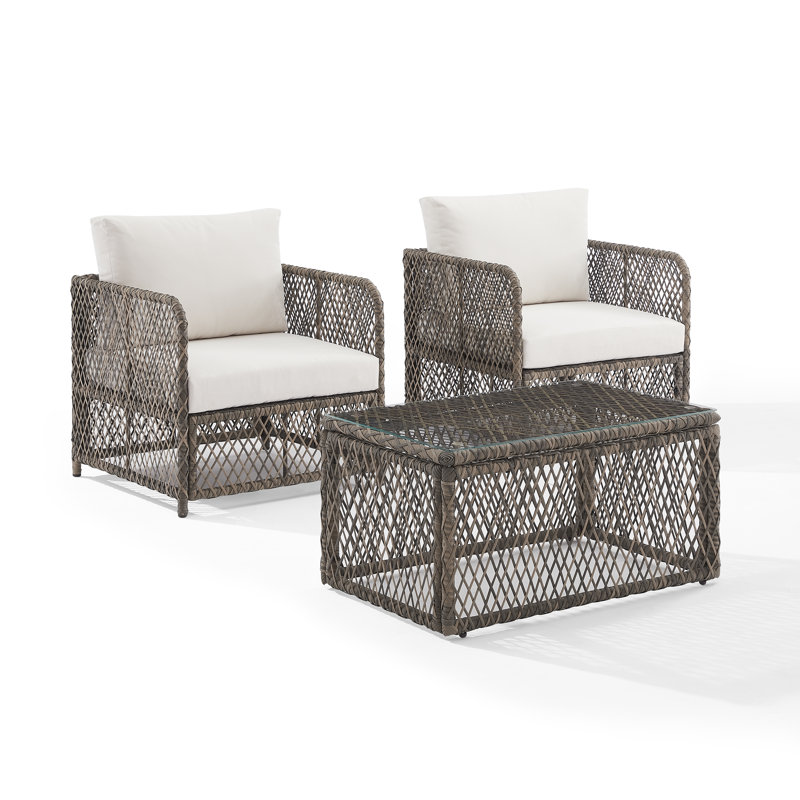 Cobe 3-piece Wicker Outdoor Chair Set