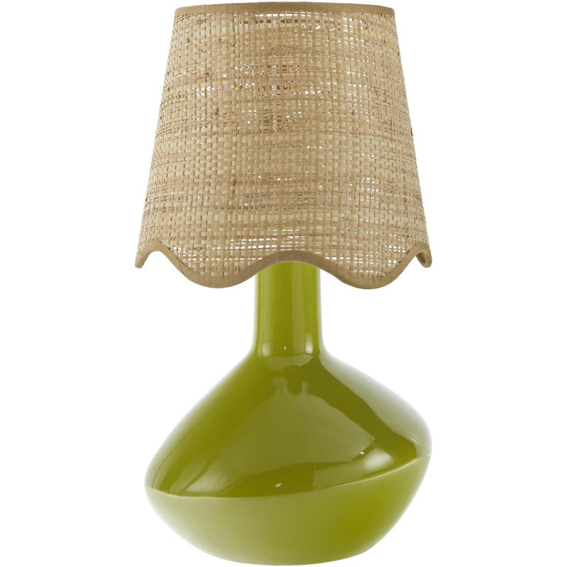 Lampe de table d'appoint Terae, Brun clair, Vert