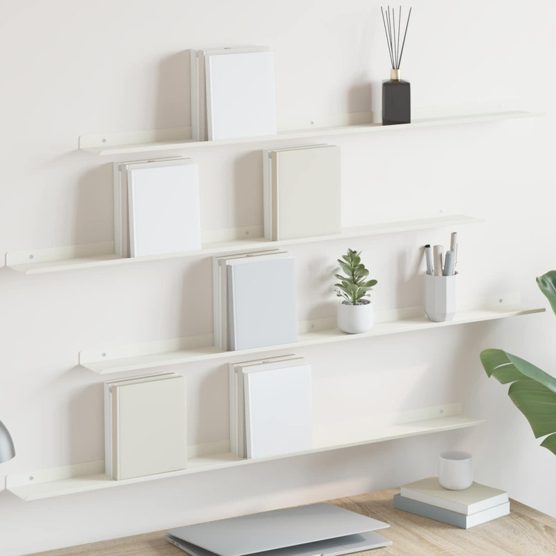 Steel Floating Shelf, White