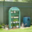 Four Shelf Mini 105*45*160 cm Steel 1 Piece Mini Greenhouse Green with UV-resistant PE Cover