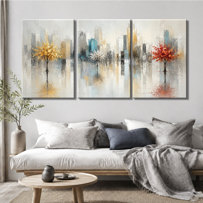Impression sur toile tendue à 3 panneaux d'art urbain moderne, 20*30inch*3