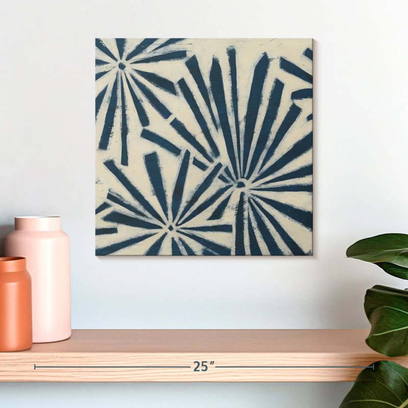 Indigo Signals V, 16" H x 16" W