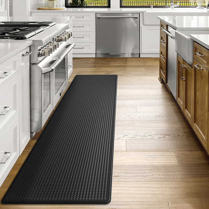 Dipson Anti-Fatigue Non-Skid Kitchen Mat, Runner 60cm W x 240cm L, Black