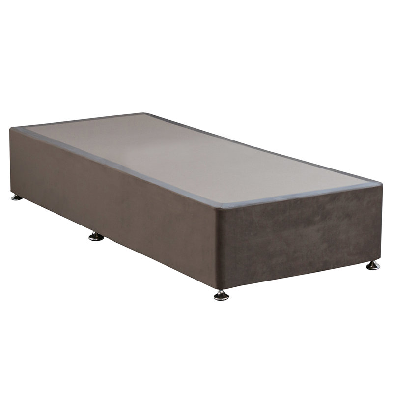 Riviere Divan Bed Base, Non Storage Divan Base, Plush Mole, Single (3')