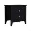 Table de chevet More, deux tablettes, quatre pieds, finition wengé noir, style moderne