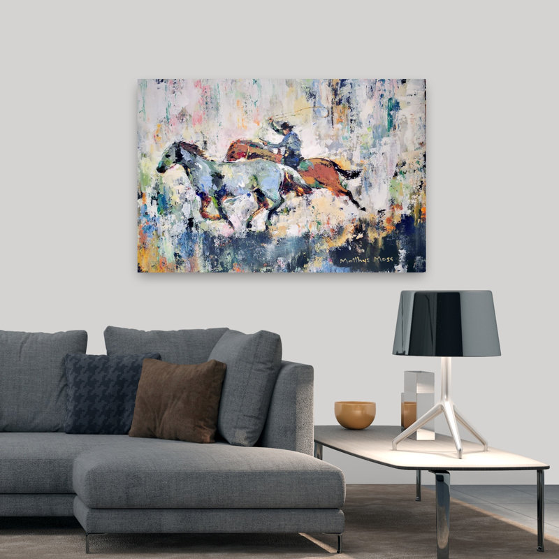Art contemporain Art cheval contemporain, H 32 po x l 48 po