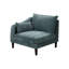 Chic ensemble modulaire 6 pièces: 4 chaises sans accoudoirs, 2 repose-pieds en tissu minéral modulaire classique-moderne avec chaises et repose-pieds, canapé couleur