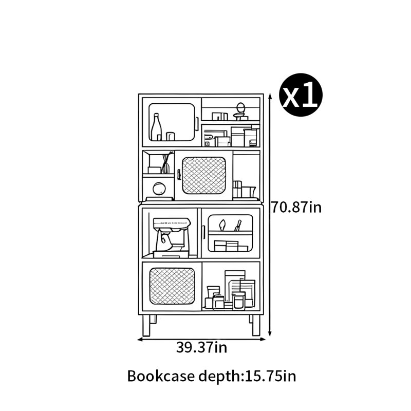 Bibliothèque simple en bois