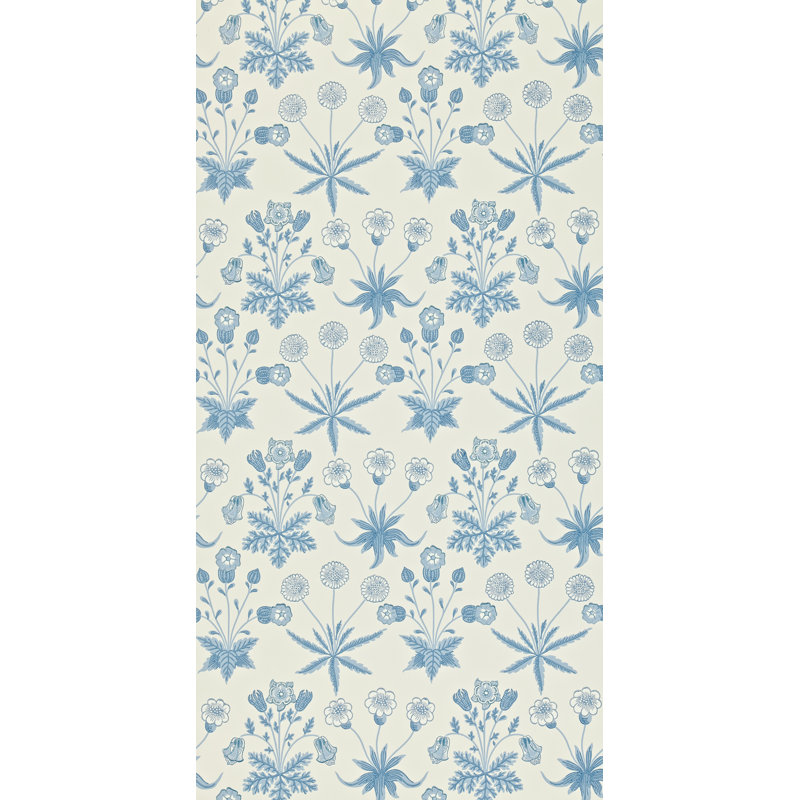 Daisy Wallpaper, Blue/Ivory