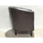 Luxueux fauteuil d'appoint demi-tonneau en similicuir avec repose-pieds pour la vie moderne