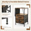 38cm W Metal Bedside Table