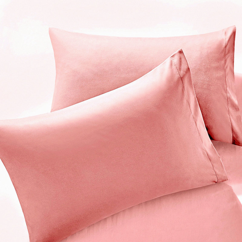 Dusty Pink Microfiber Pillowcase Set - 2 Pack Queen Size Envelope Pillow Cover with Moisture Absorption & Anti-Wrinkle Technology - 20 x 30 Inch