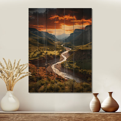 Texas Sunset Ultra Print on Natural Wood