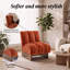 Fauteuil d'appoint moderne, fauteuil lounge rembourré avec base en bois massif, chaise d'appoint pour salon-2017794704