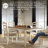 Azil Solid Wood Base Dining Table