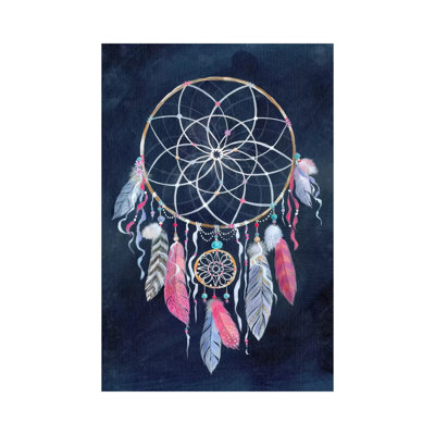 Dreamcatcher, Dark 1 Piece Wrapped Canvas Painting