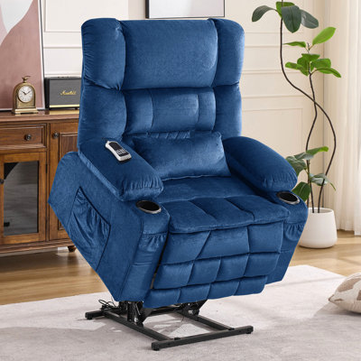 Fauteuil inclinable à double moteur et grand releveur électrique, fauteuil relevable à plat