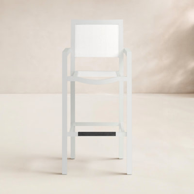 Poinsettia 47'' Aluminum Outdoor Bar Stool