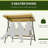 3 Backyard Swing With Canopy And Supportive Porch Cushion & Adjustable Canopy, Khaki - Ideal For Backyard, Porch, Poolside 74.13"l X 46.36"w