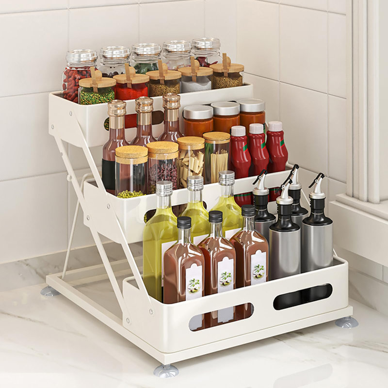3 Tier Foldable Spice Rack for Countertop