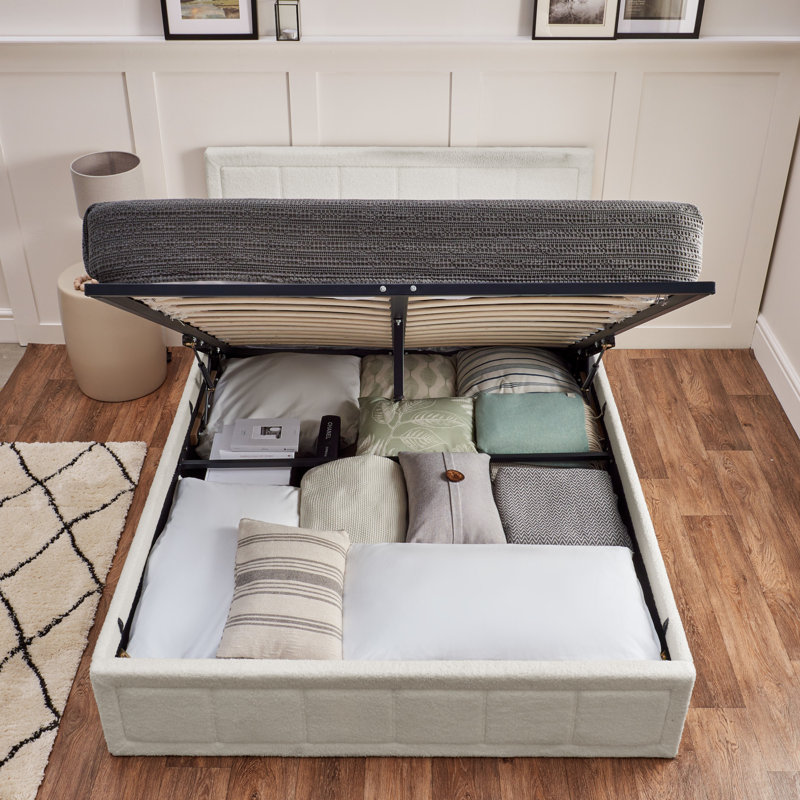 Aiydan Upholstered Storage Bed, Double (142 x 204 cm)