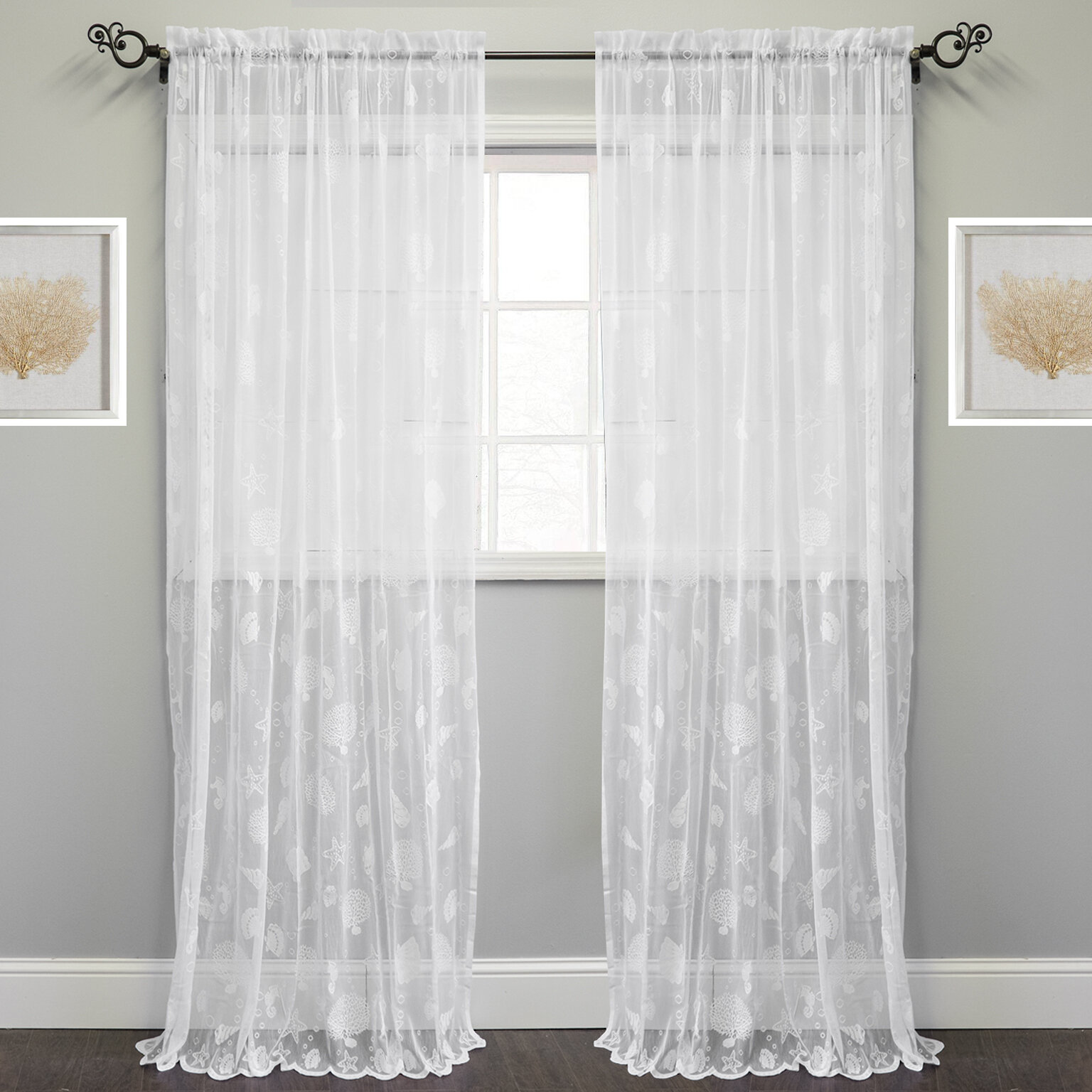 Highland Dunes Trommald Polyester Semi-Sheer Curtain Panel & Reviews ...