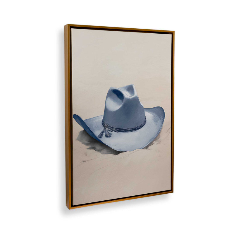 Cowboy Essentials in Blue II, reproduction sur toile dans un cadre, H 18,75 po x l 12,75 po, Or poli