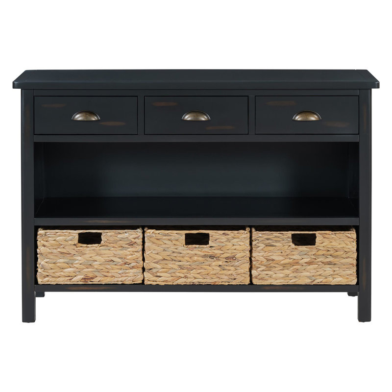 Console de 47 po avec 3 tiroirs de rangement et table d'entrée Youngsville, Espresso