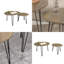 Ensemble de tables basses gigognes 27,56 "avec base en métal (2 pièces)