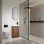 Meuble-lavabo autoportant avec lavabo simple, portes à fermeture douce, convenable