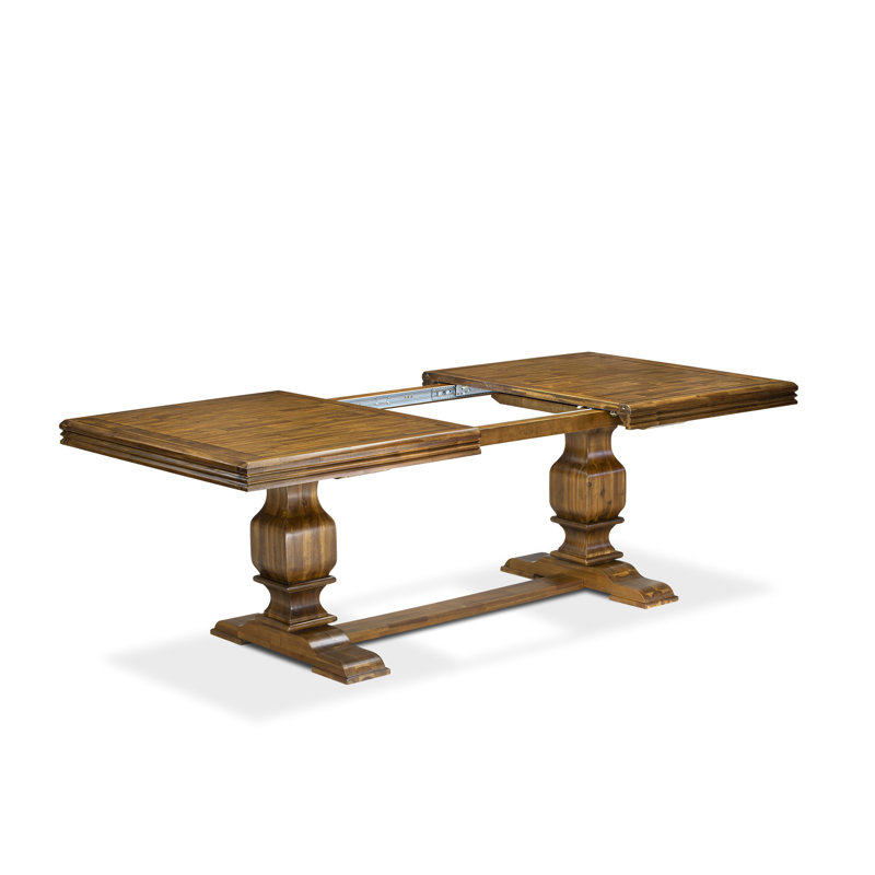 Table de salle à manger A avec plateau rectangulaire amovible - Noyer antique, Noyer antique, H 30 po x L 92 po x l 42 po
