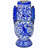 Early 19th Century Handmade Ceramic Vase W/ Blue Graphics & Expressionism