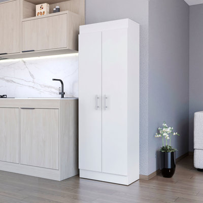 High-Quality 5-Shelf Storage Cabinet,5-Tier Tall Cabinet with Chic Handles Suitable For Living Room
