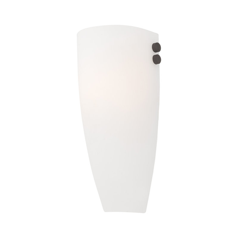 Aquala Flush Mounted Sconce, White/Bronze