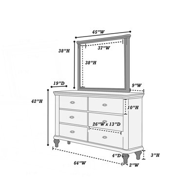 Commode de luxe avec miroir