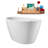 59" Streamline Soaking Glossy White Freestanding Tub and Tray With Internal Drain-101413316