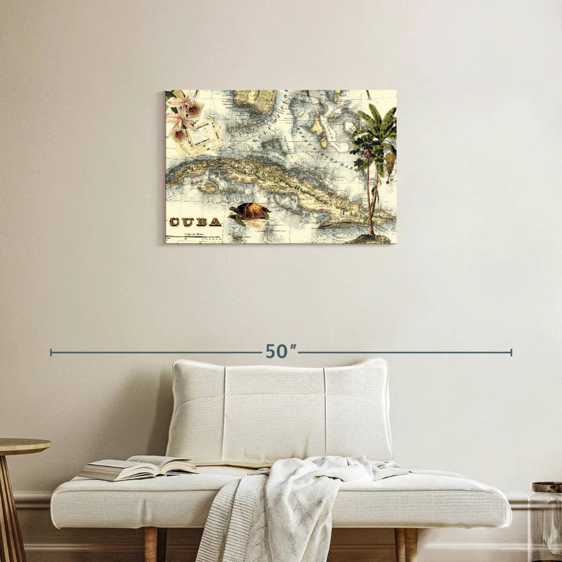Carte tropicale Aliaz de Cuba, H 20 po x l 30 po