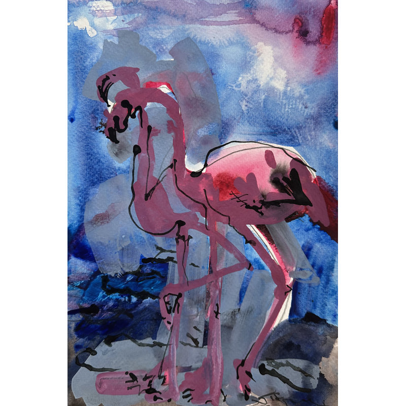 Flamingos by Erin McGee Ferrell - Wrapped Canvas Print, 122 cm H x 81 cm W