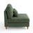 Upholstered Green Corduroy Armless Chair with Pillow Back,  Module Part For Sectional Sofa-1974785610