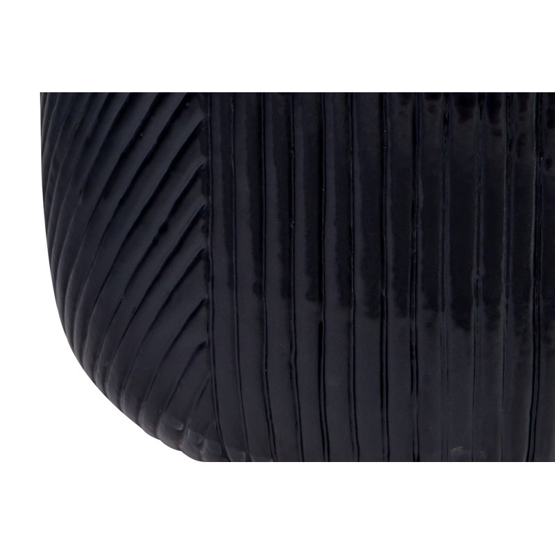 Provenance Signature Handmade Ceramic Planter, Gloss Coal