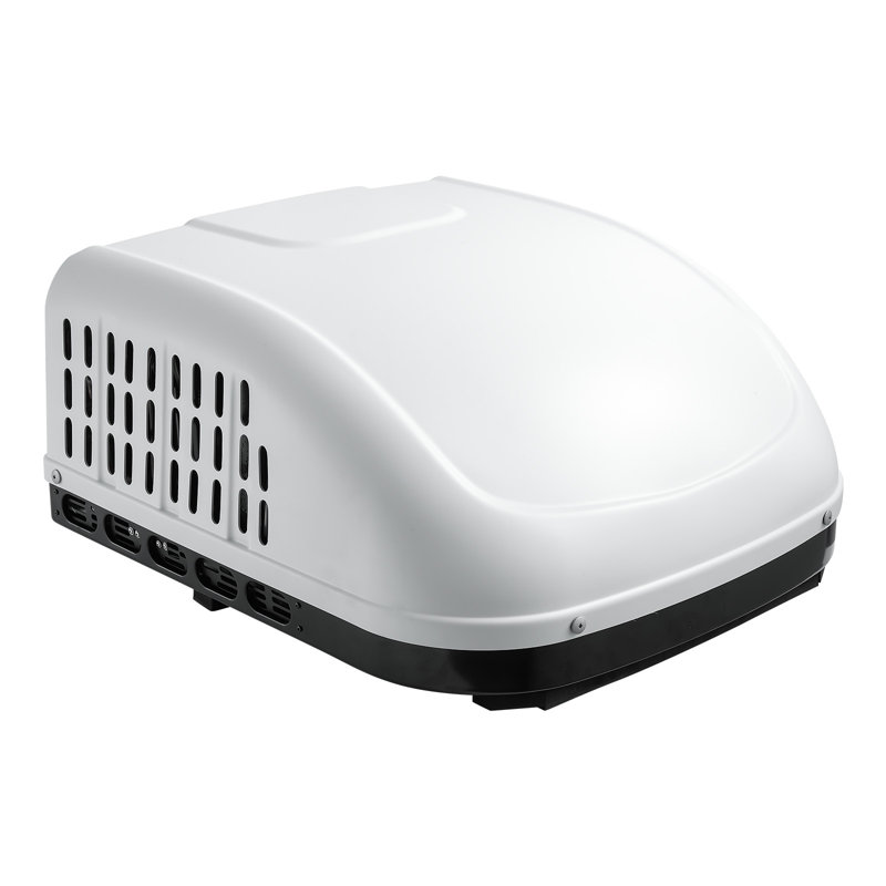 Climatiseur pour véhicule récréatif, unité de climatisation pour véhicule récréatif de 1 300 BTU, climatiseur de toit avec ou sans conduit 120 V avec moteur à compresseur haute performance, climatiseur silencieux à installation facile avec taille d'évent standard, blanc