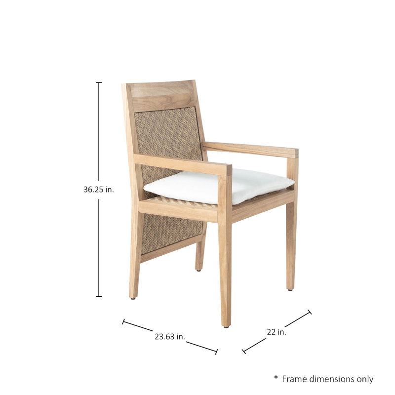 Savannah Teak Patio Dining Armchair
