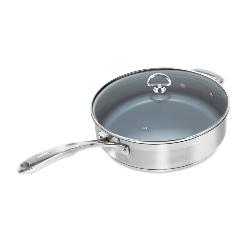 Sauteuse Induction 21 Steel® avec couvercle, 3 pintes