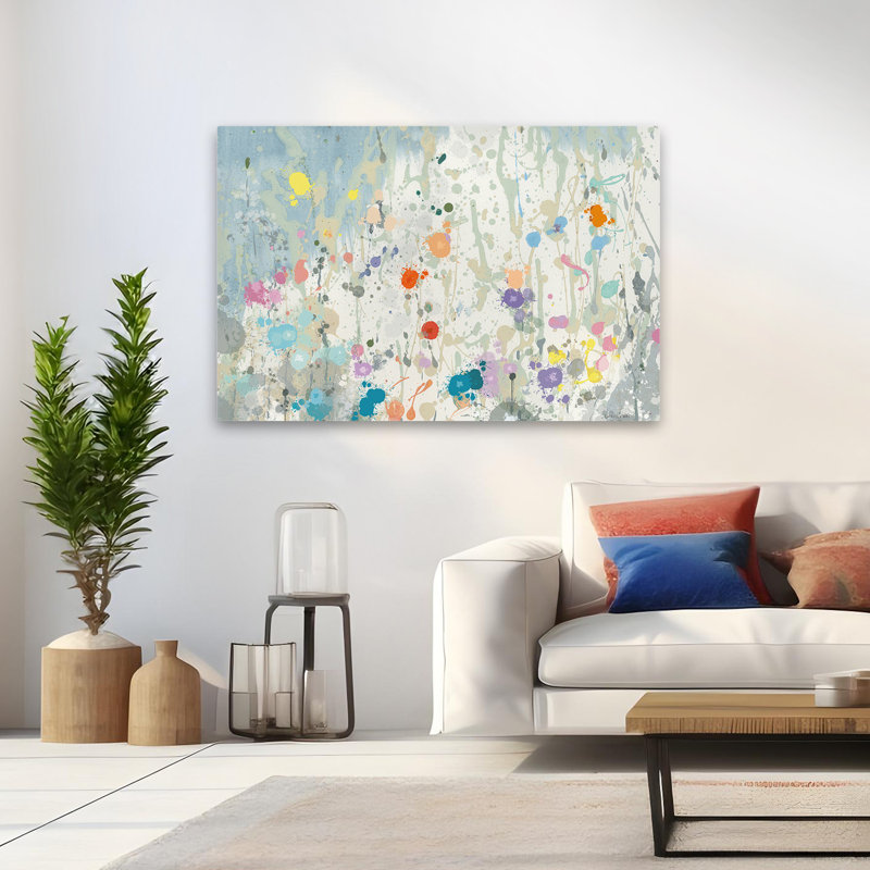 Fleurs abstraites - Jardin abstrait II, H 32 po x l 48 po