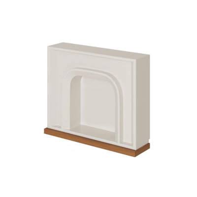 42.52"Modern Minimalist White Fireplace Mantel